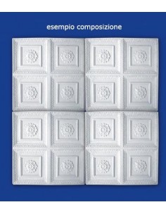 PANNELLO SOFFITTO IN GESSO VERNICIABILE COMPONIBILE 50X50  2