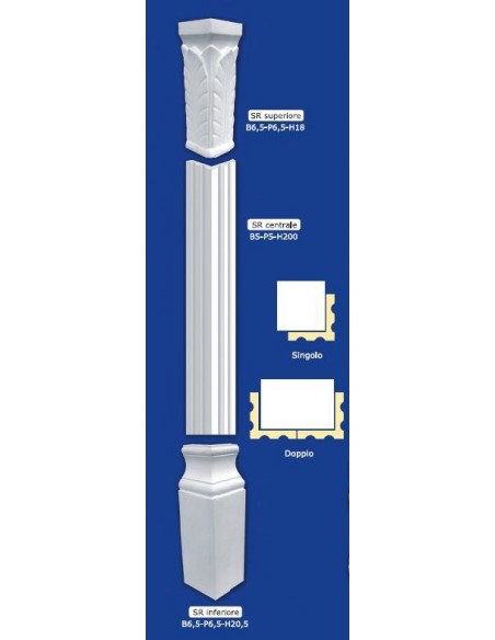 RAHMEN AUS GIPS COPRISPIGOLO SR ALS 6,5X6,5X18