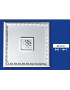 PANNELLO SOFFITTO IN GESSO VERNICIABILE COMPONIBILE 50X50