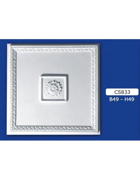 PANNELLO SOFFITTO IN GESSO VERNICIABILE COMPONIBILE 50X50 