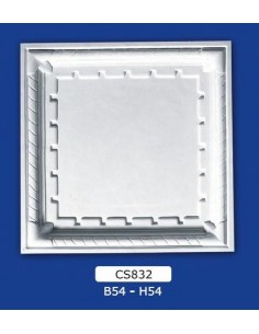 PANNELLO SOFFITTO IN GESSO VERNICIABILE COMPONIBILE 54X54