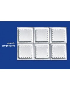 PANNELLO SOFFITTO IN GESSO VERNICIABILE COMPONIBILE 54X54 2