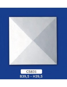 PANNELLO SOFFITTO IN GESSO VERNICIABILE COMPONIBILE 39.5X39.5