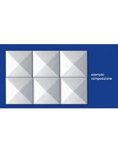 PANNELLO SOFFITTO IN GESSO VERNICIABILE COMPONIBILE 39.5X39.5 2