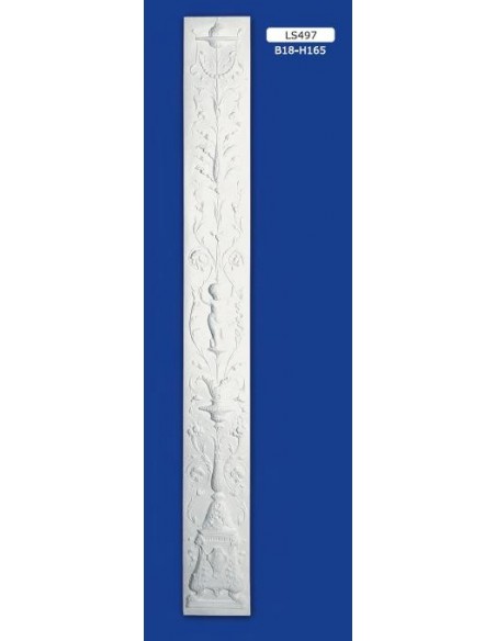 FRAME PILASTER IN PLASTER PAINTABLE 18XH165