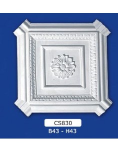 PANNELLO SOFFITTO IN GESSO VERNICIABILE COMPONIBILE 43X43