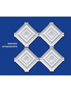 PANNELLO SOFFITTO IN GESSO VERNICIABILE COMPONIBILE 43X43 2