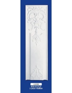 CORNICE LESENA COMPONIBILE IN GESSO VERNICIABILE  35XH123.5