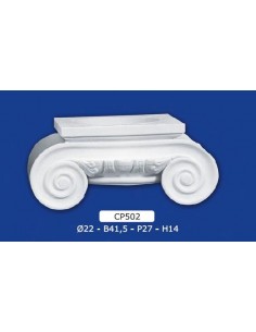 CAPITELLO IN GESSO DIAM.22 B41,5XP27XH14