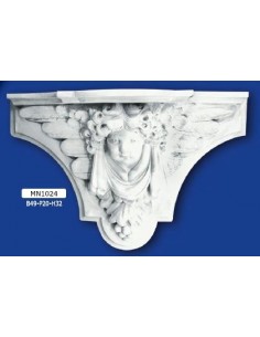 REGAL IN GIPS VERZIERT LACKIERBAR 49X32