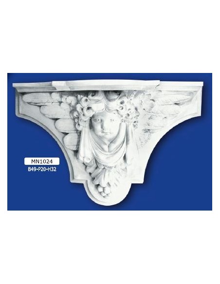 REGAL IN GIPS VERZIERT LACKIERBAR 49X32