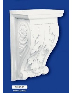 SHELF GESSO DECORATED PAINTED 28x23 h.50