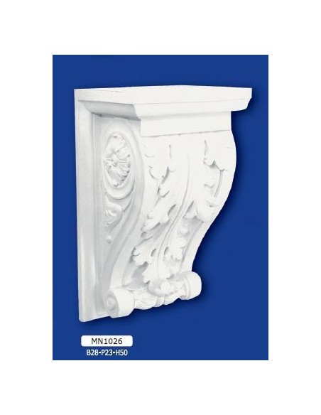 SHELF GESSO DECORATED PAINTED 28x23 h.50