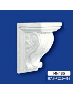 MENSOLA IN GESSO DECORATA VERNICIABILE 7,7x12,5 h.16