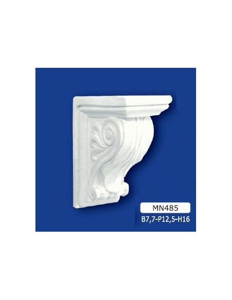 SHELF PLASTER DECORATED PAINTABLE 7,7x12,5 h.16