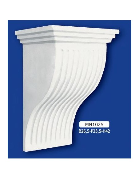 SHELF PLASTER DECORATED PAINTABLE 26,5x23,5 h.42