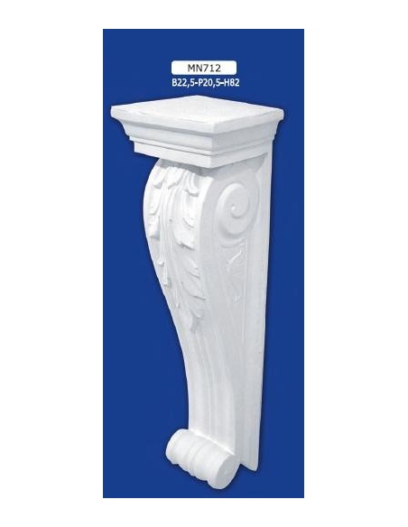 SHELF PLASTER DECORATED PAINTABLE 22,5X20,5 h.82