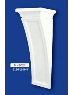 SHELF GESSO DECORATED PAINTED 19X16 h.49