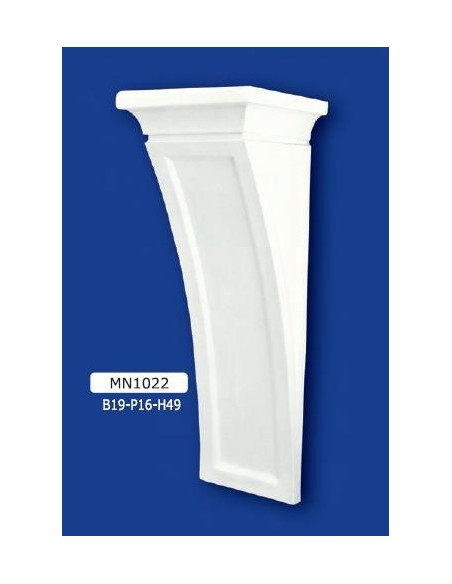 MENSOLA IN GESSO DECORATA VERNICIABILE 19X16 h.49