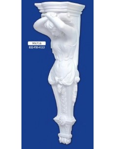 SHELF GESSO DECORATED PAINTED 32X30 H113