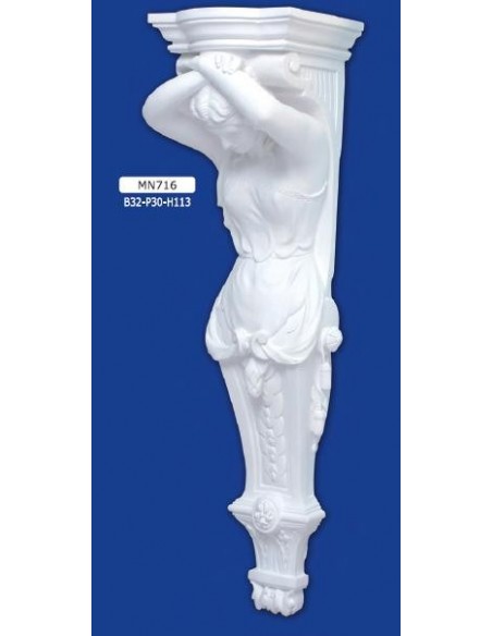 REGAL IN GIPS VERZIERT LACKIERBAR 32X30 H113