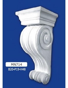 SHELF GESSO DECORATED PAINTED 32X30 H113