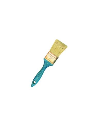 Paint brush pure bristle blonde cooked and ripreparata.Wood handle turquoise. 
