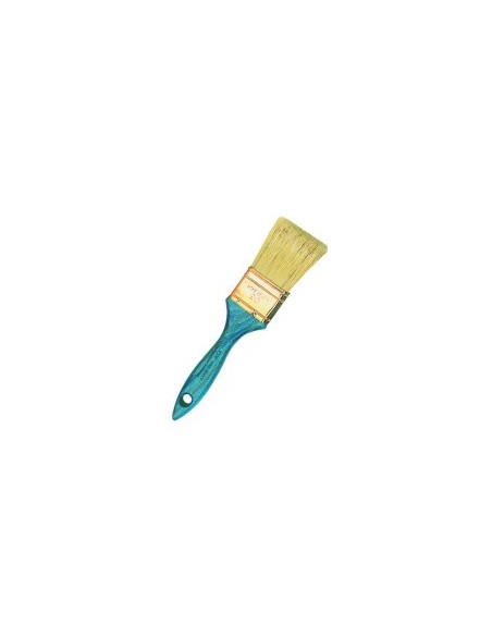 Paint brush pure bristle blonde cooked and ripreparata.Wood handle turquoise. 