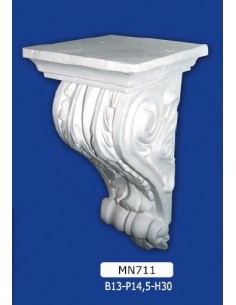 MENSOLA IN GESSO DECORATA VERNICIABILE 13X14,5 H30