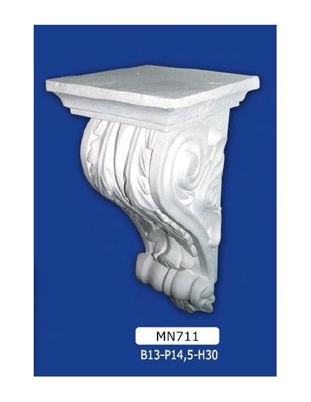 REGAL IN GIPS VERZIERT LACKIERBAR 13X14,5 H30