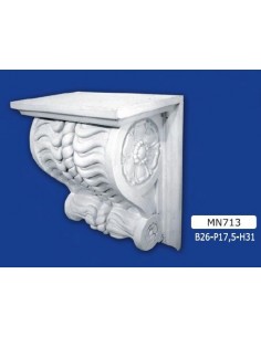 SHELF GESSO DECORATED PAINTED 26x17,5 h31