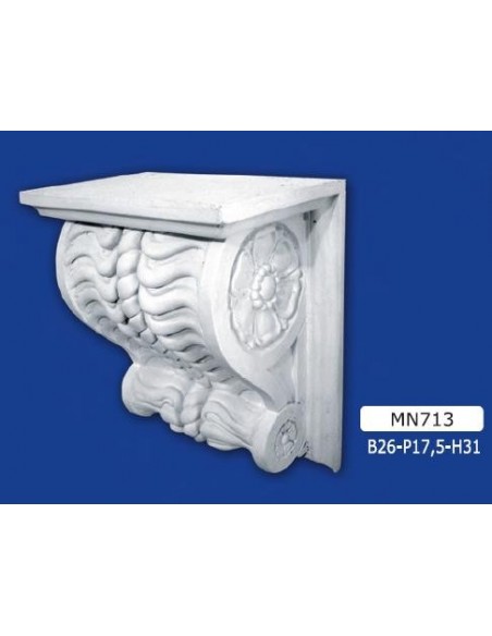 REGAL IN GIPS VERZIERT LACKIERBAR 26x17,5 h31