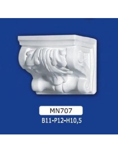MENSOLA IN GESSO DECORATA VERNICIABILE 11X12 H10.5