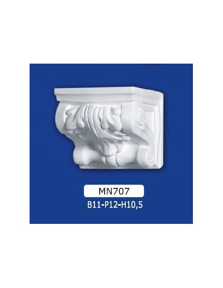 MENSOLA IN GESSO DECORATA VERNICIABILE 11X12 H10.5