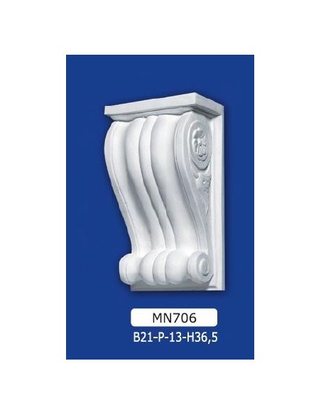 SHELF GESSO DECORATED PAINTED 21X13 H36,5