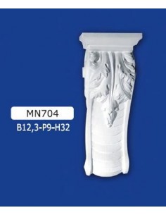 SHELF PLASTER DECORATED PAINTABLE 12,3X9 H32