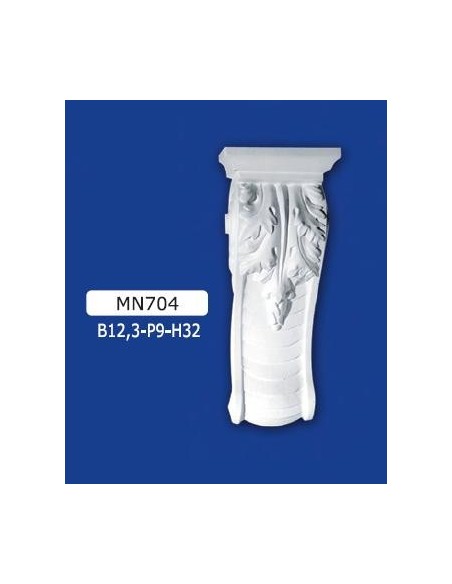 SHELF PLASTER DECORATED PAINTABLE 12,3X9 H32