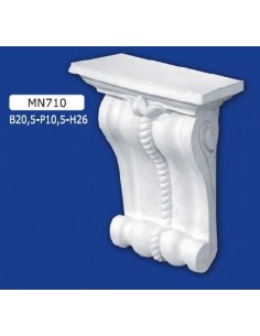 SHELF PLASTER DECORATED PAINTABLE 20,5X10,5 H26