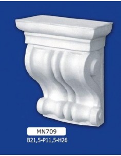 REGAL IN GIPS VERZIERT LACKIERBAR 21,5X11,5 H26