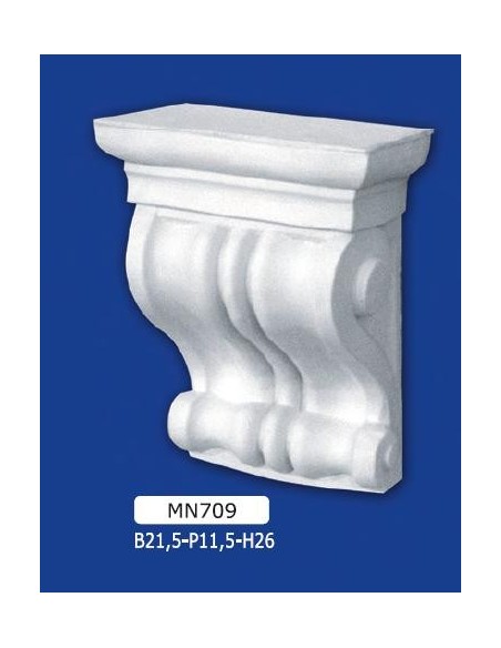 ESTANTE de YESO DECORADO para PINTAR 21,5X11,5 H26