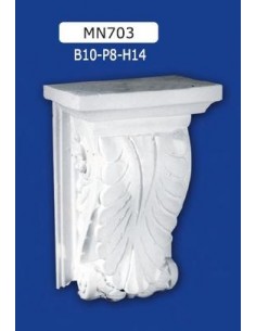 SHELF GESSO DECORATED PAINTED 10X8 H14