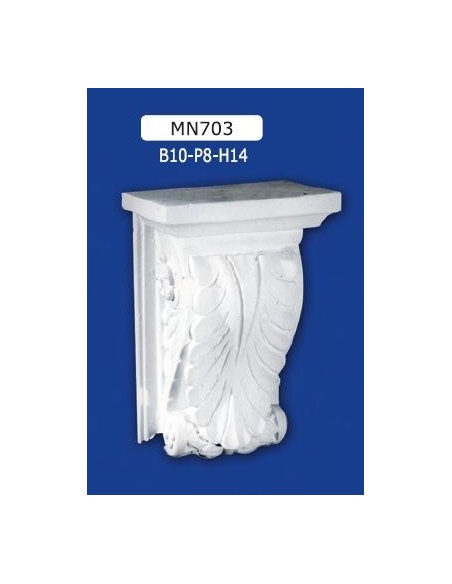 SHELF GESSO DECORATED PAINTED 10X8 H14