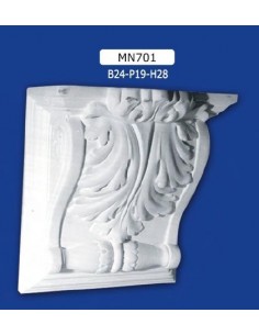 MENSOLA IN GESSO DECORATA VERNICIABILE  