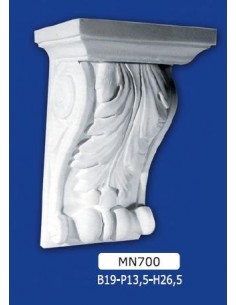 MENSOLA IN GESSO DECORATA VERNICIABILE  