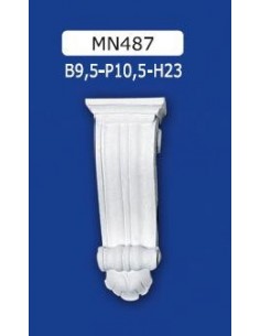 MENSOLA IN GESSO DECORATA VERNICIABILE  