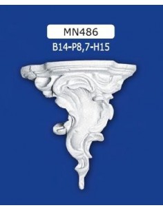 MENSOLA IN GESSO DECORATA VERNICIABILE  