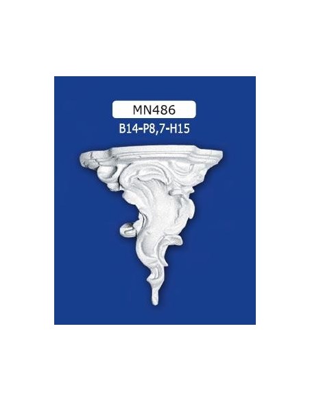 MENSOLA IN GESSO DECORATA VERNICIABILE  