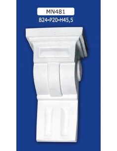 MENSOLA IN GESSO DECORATA VERNICIABILE  