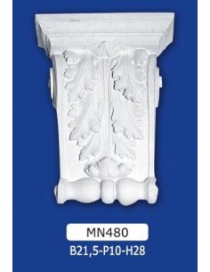 MENSOLA IN GESSO DECORATA VERNICIABILE  