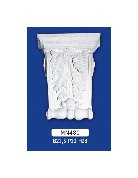 MENSOLA IN GESSO DECORATA VERNICIABILE  